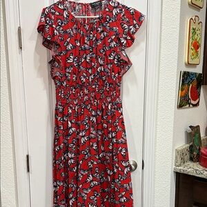 Kate Spade Red and Blue Butterfly Dress